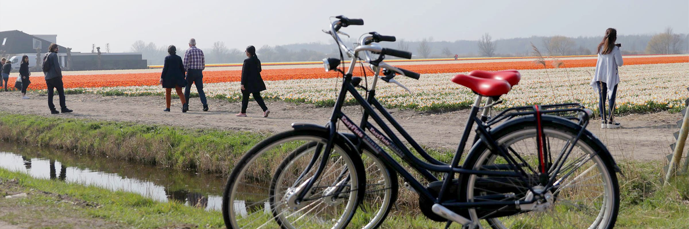 Bij EasyFiets fietsverhuur huur je een stadsfiets voor een tocht naar de bollenstreek of Katwijk en Noordwijk.